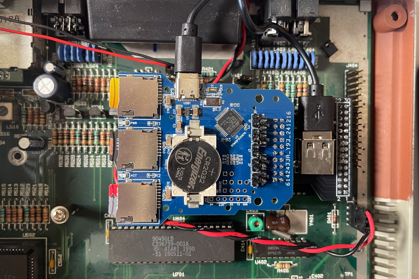 ACSI2STM Compact on Mega STE riser board