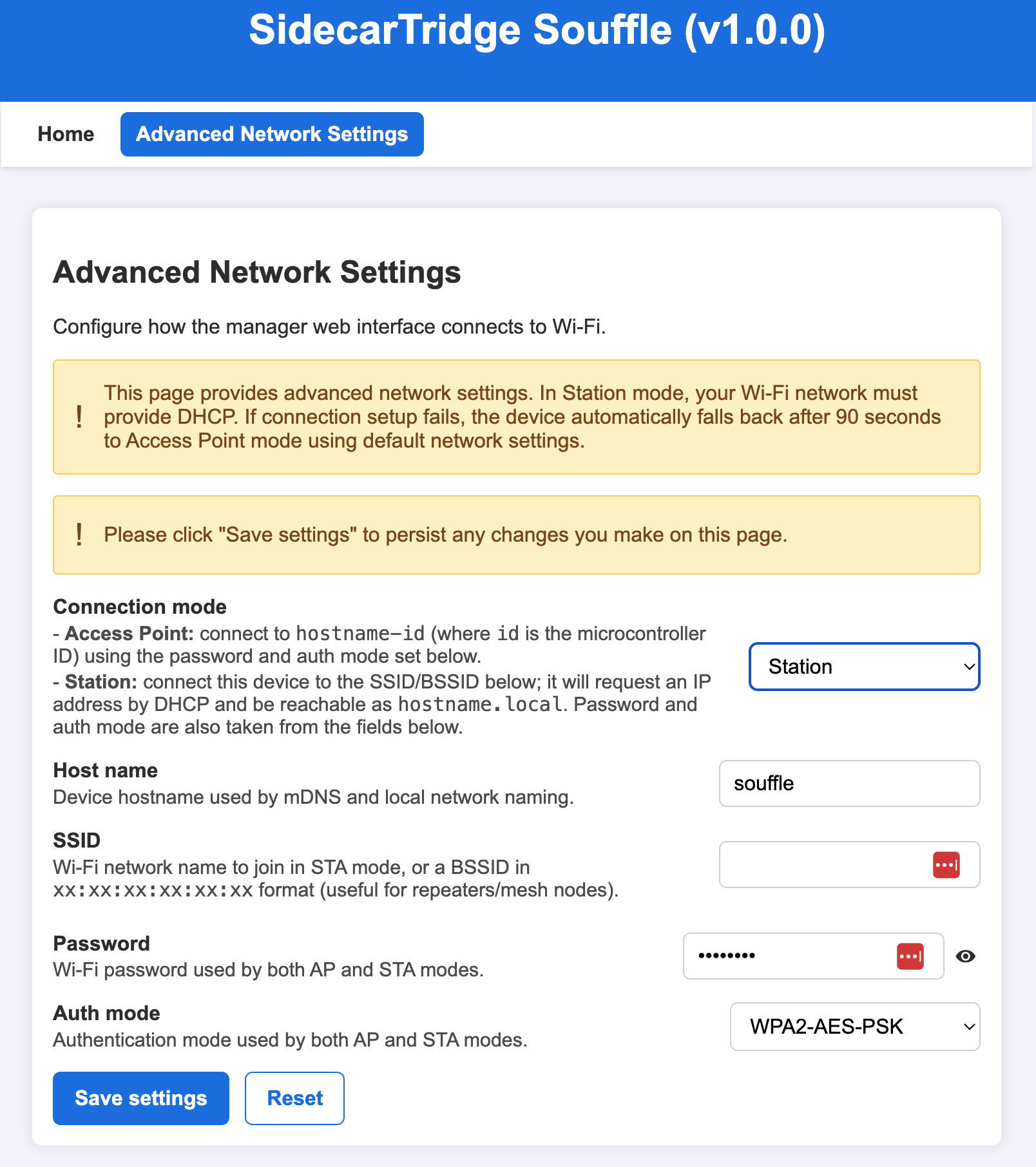 SidecarTridge Keyboard Emulator advanced network Station mode