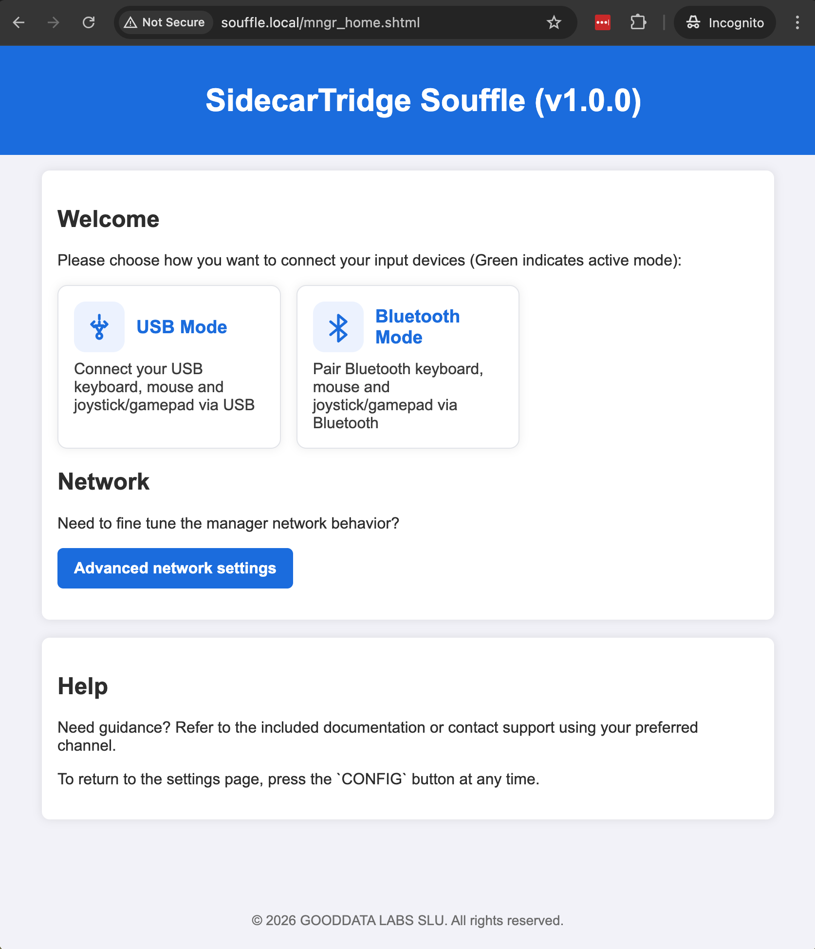 SidecarTridge Keyboard Emulator Soufflè home page