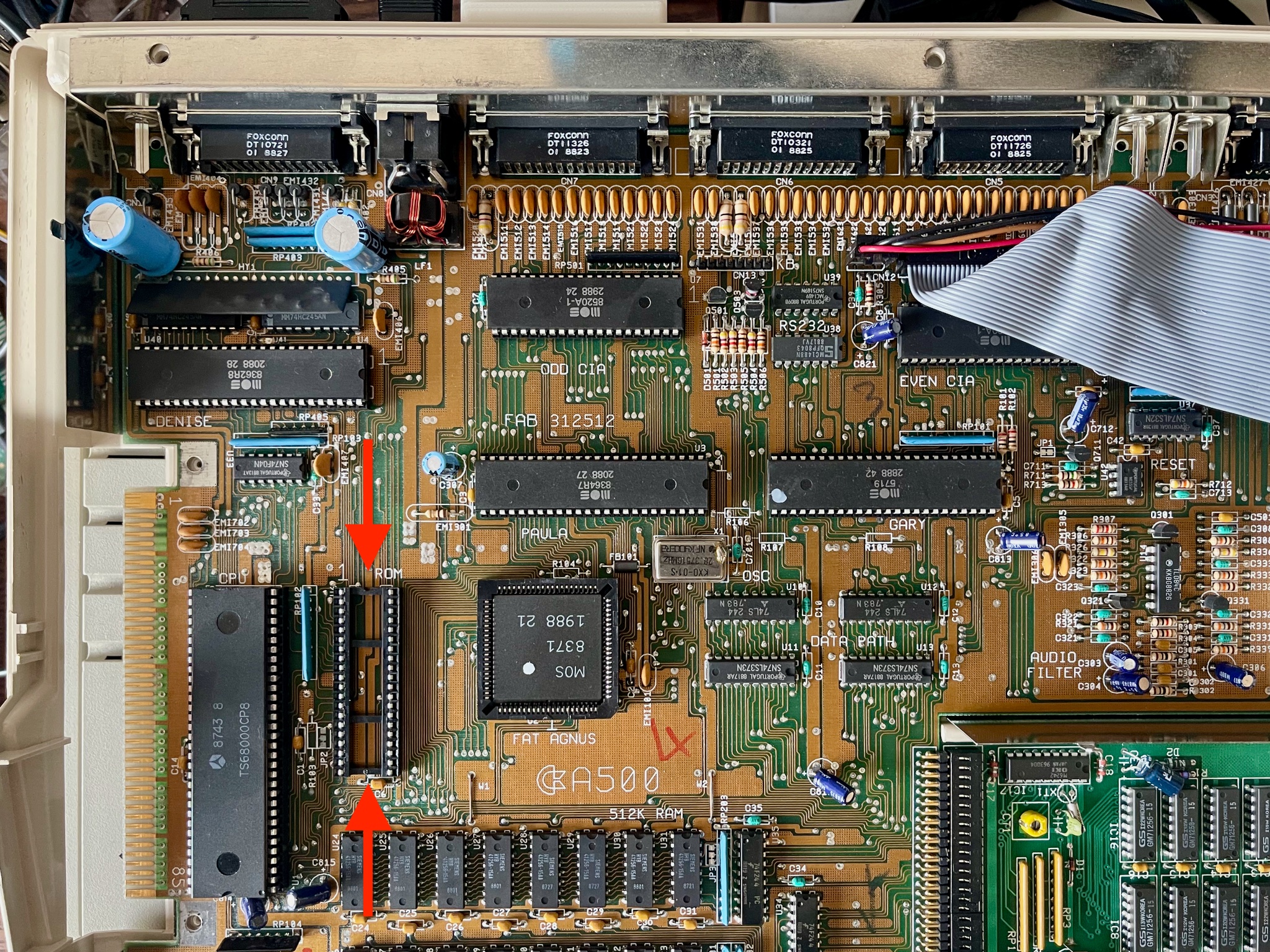 Amiga 500 ROM location