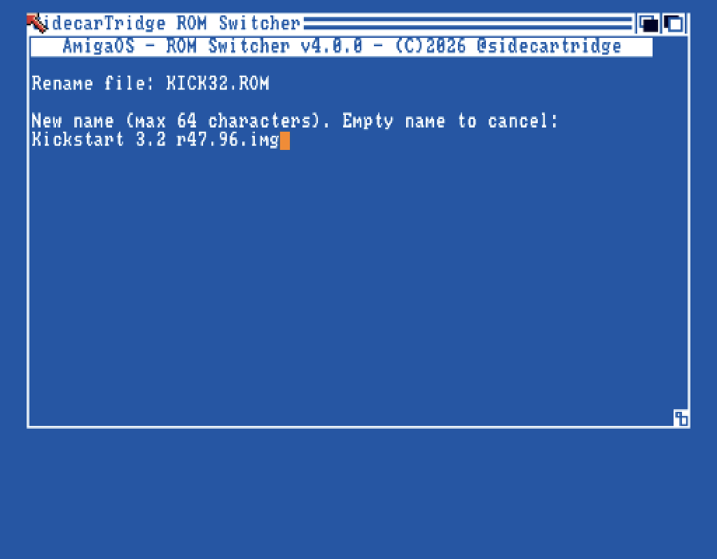 Renaming a ROM image