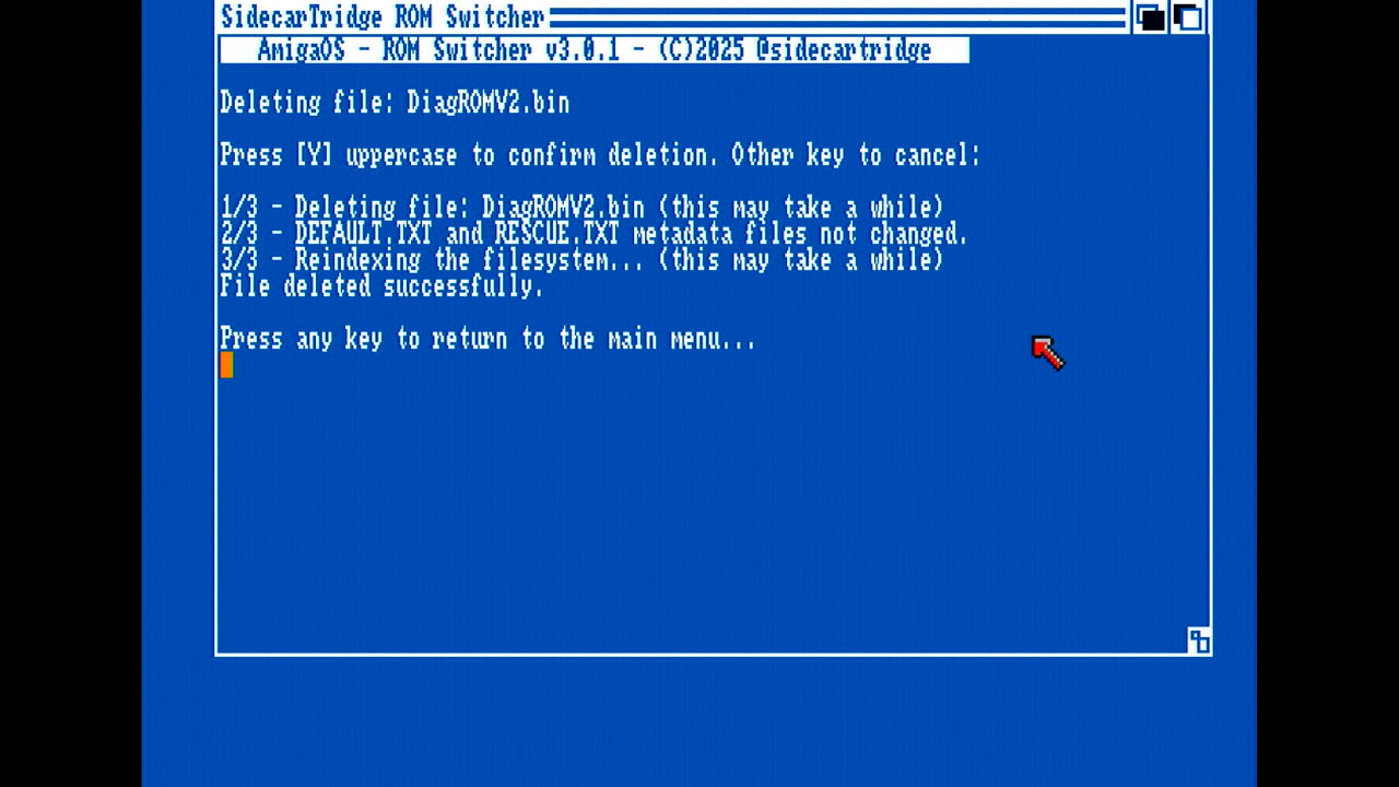 SidecarTridge Switcher delete