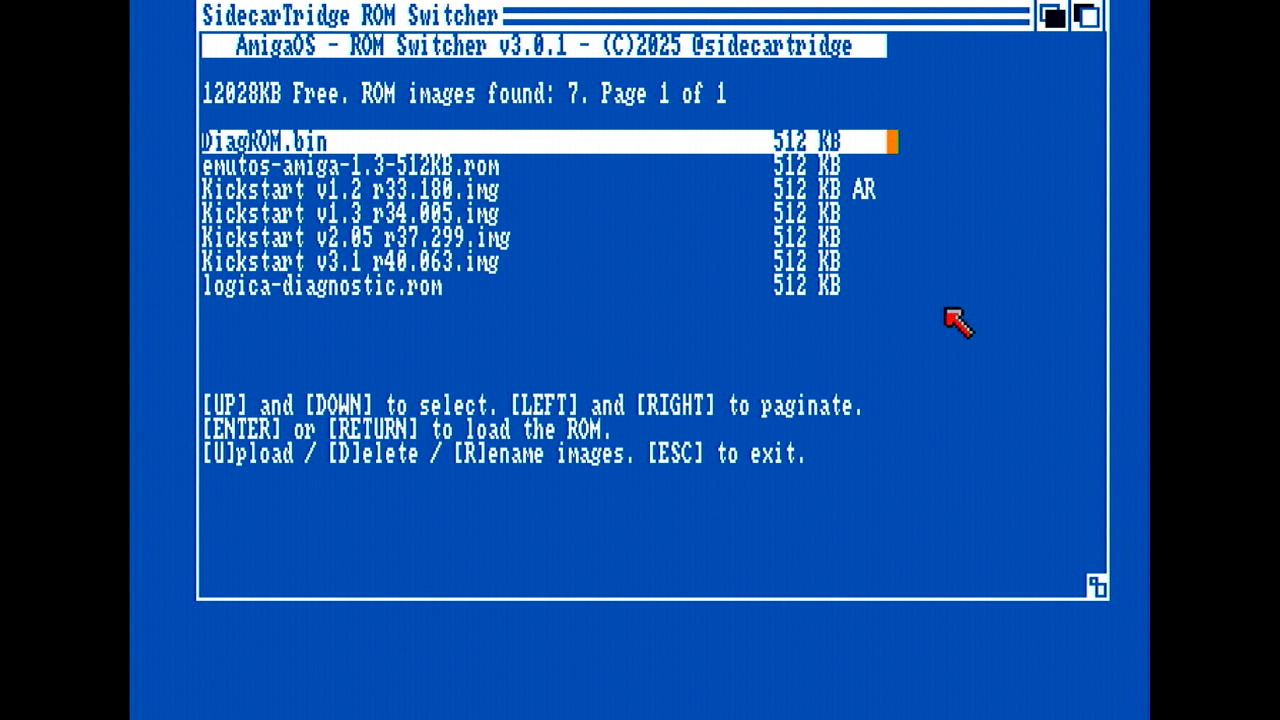 SidecarTridge Switcher list