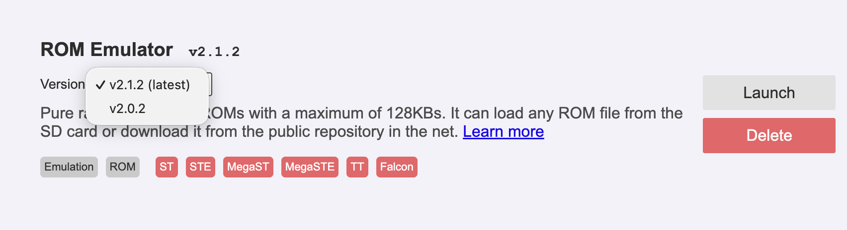 Booster Manager App Version Selector