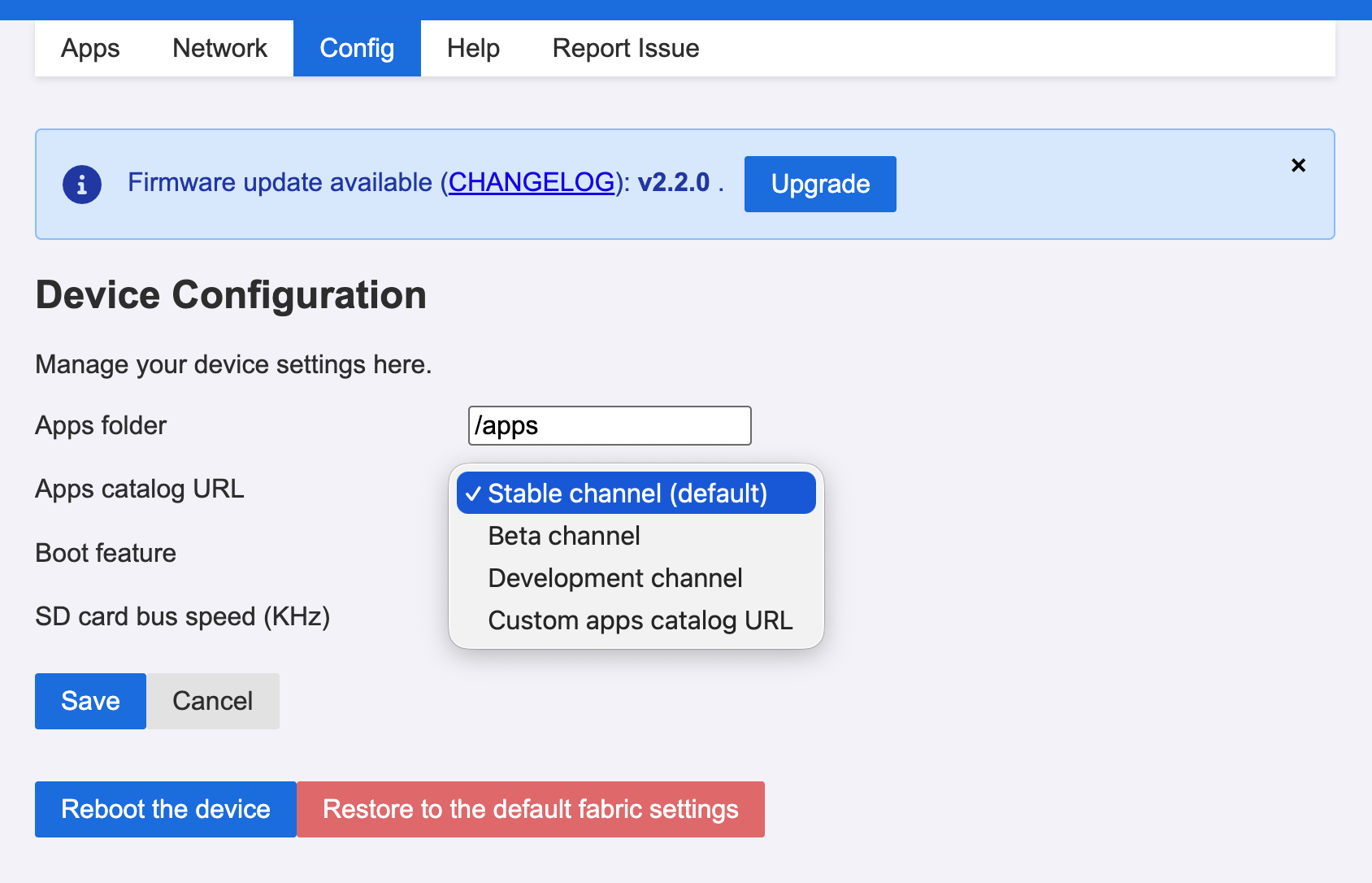 Booster Manager Device View