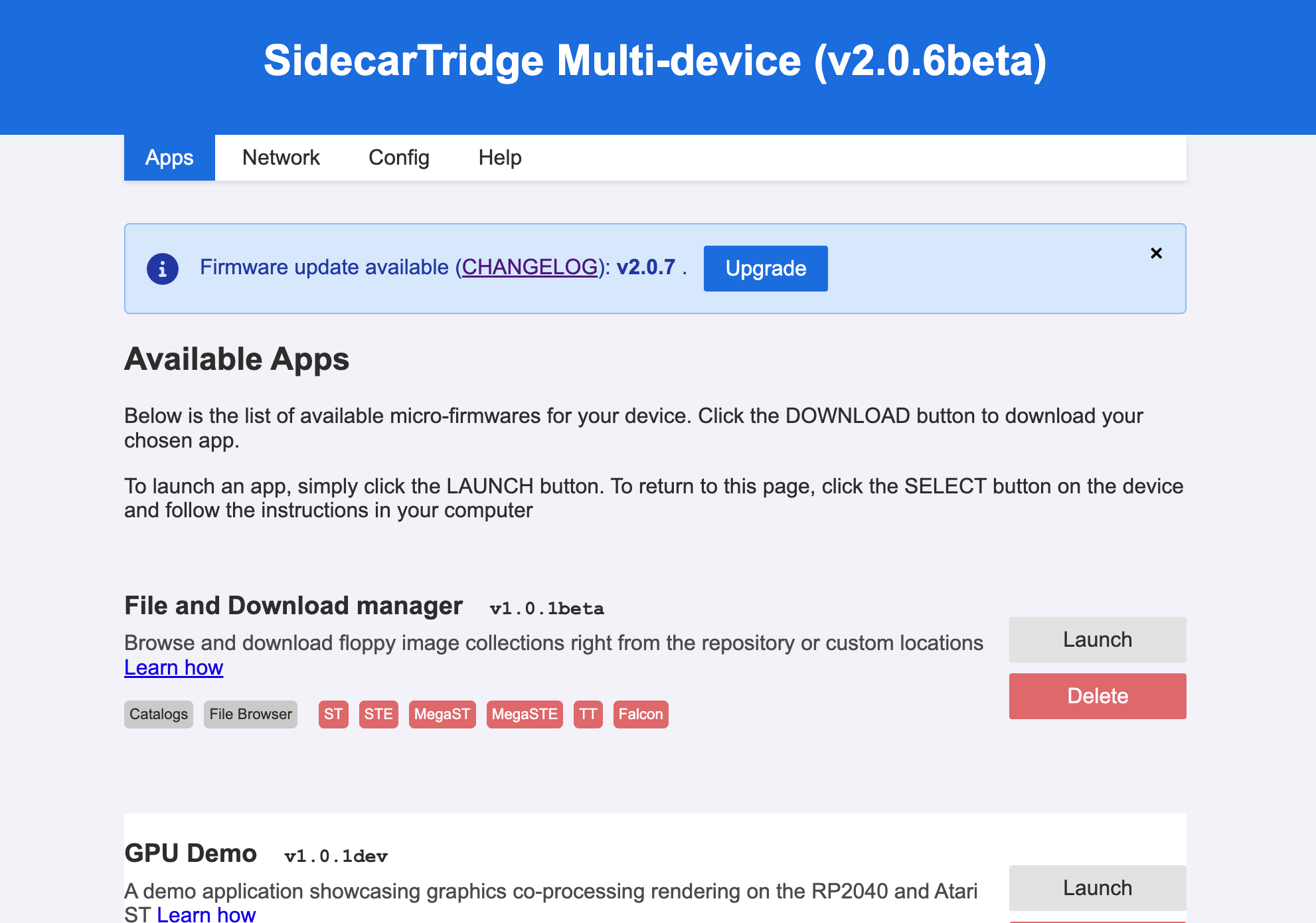 Booster Manager Firmware Update Banner