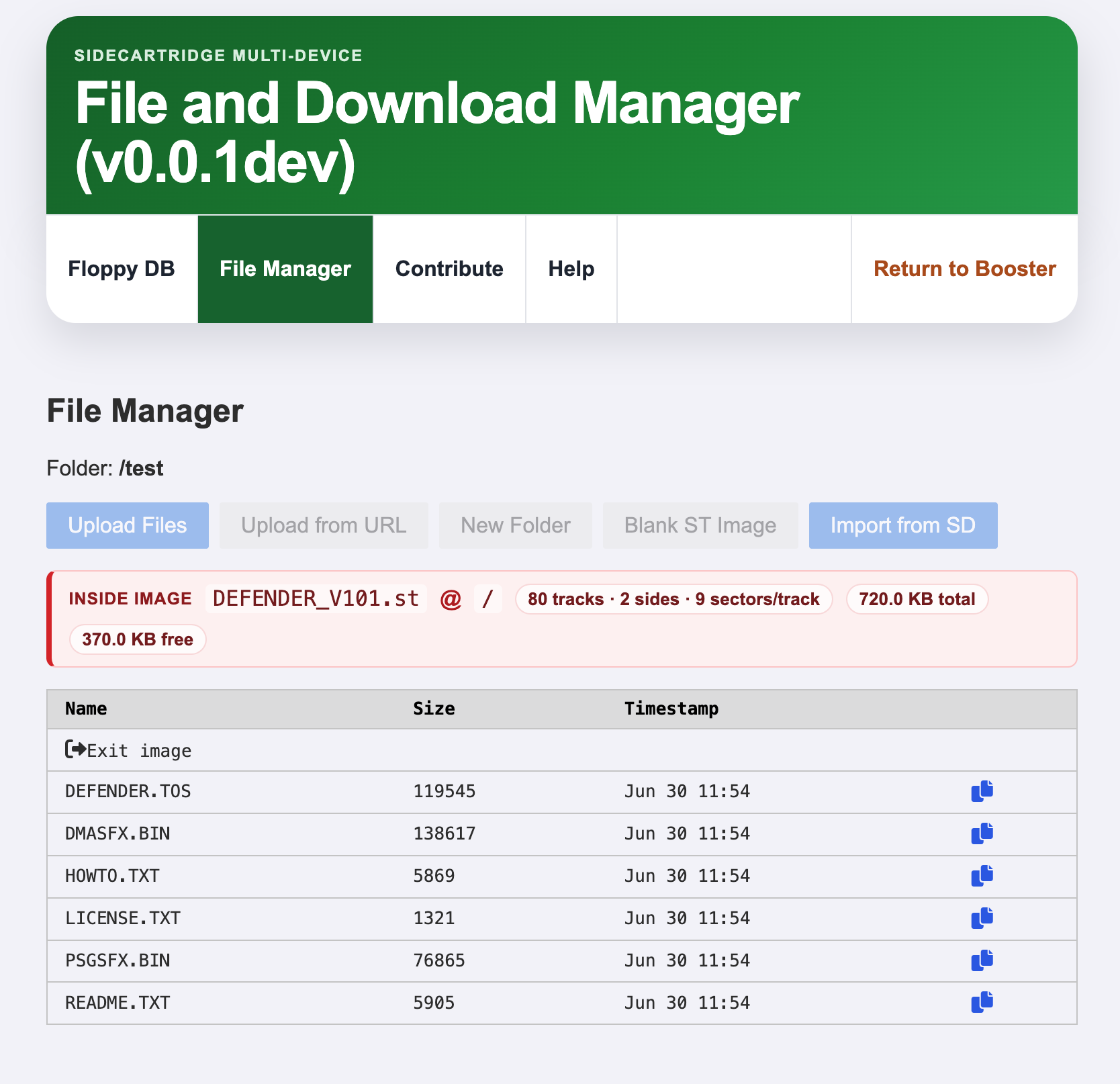 Browsing Inside an ST Image