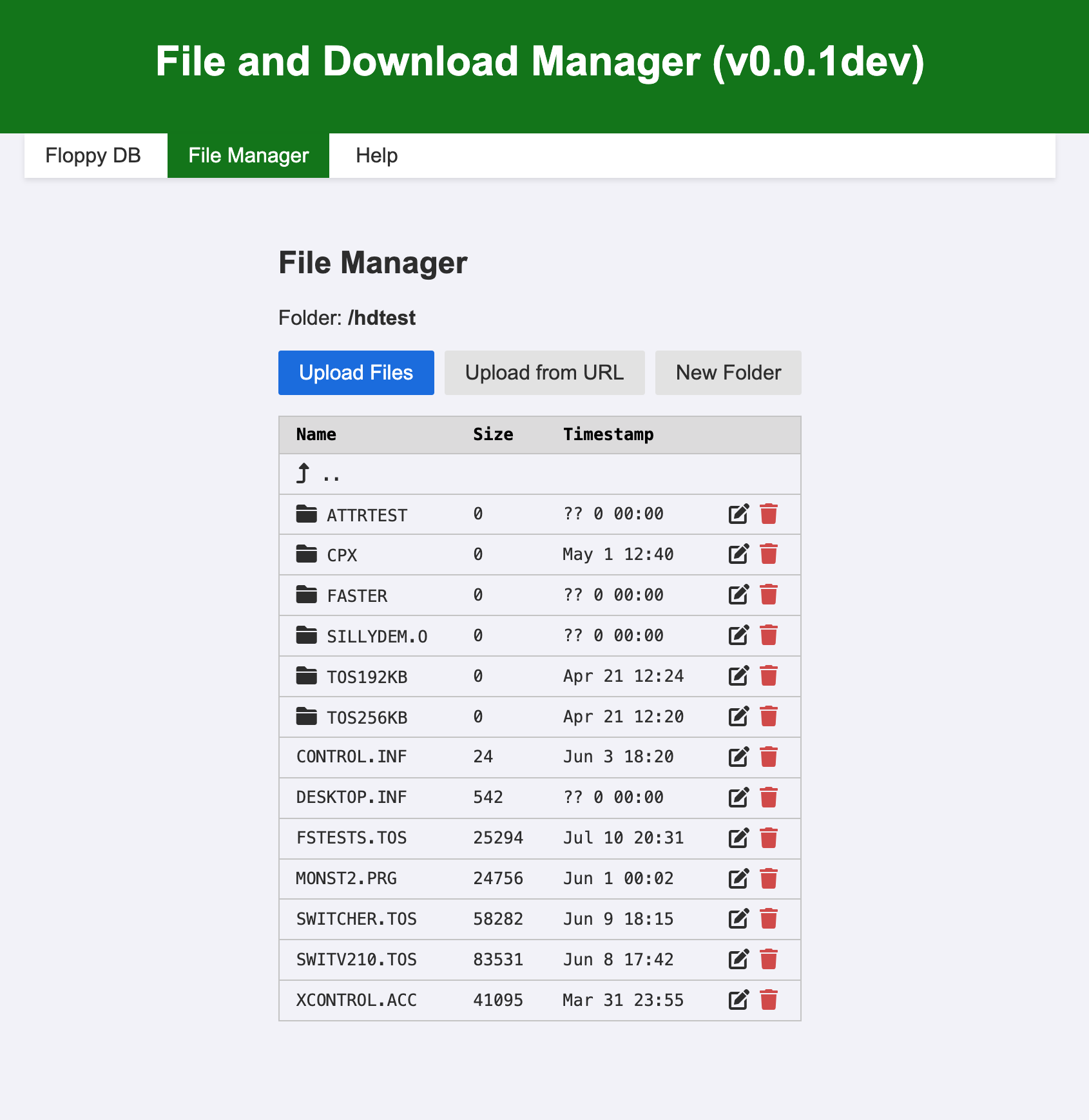 File Manager Navigation