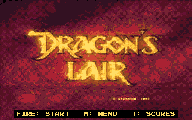 The Dragon's Lair attract movie on a Mega STE
