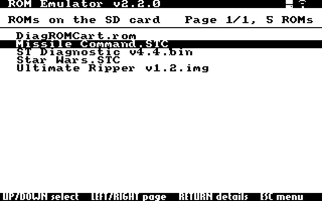 The ROMs on the microSD card