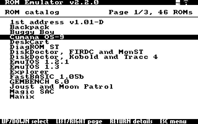 The ROM catalog