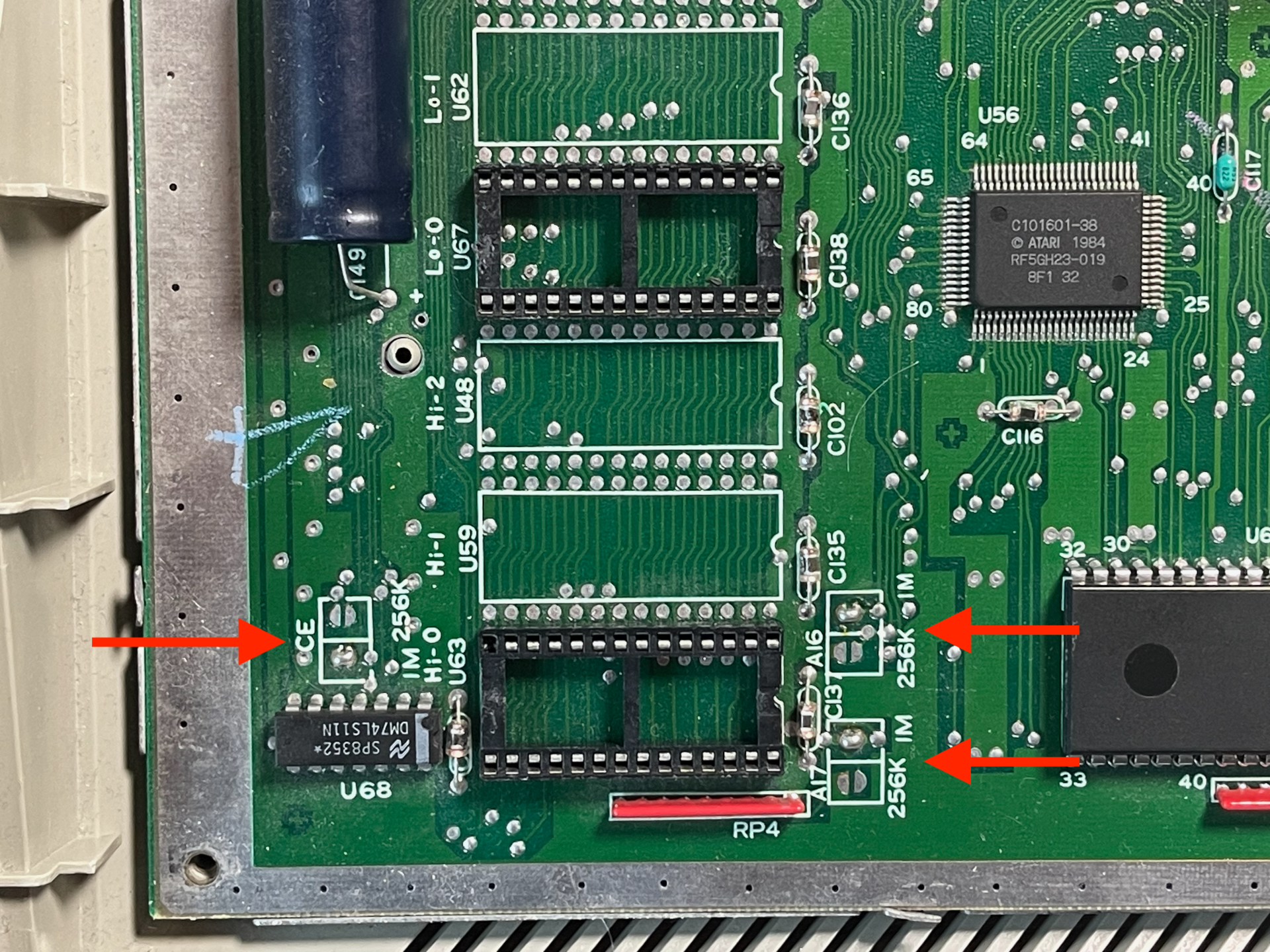 Atari ST/STF/STFM jumpers