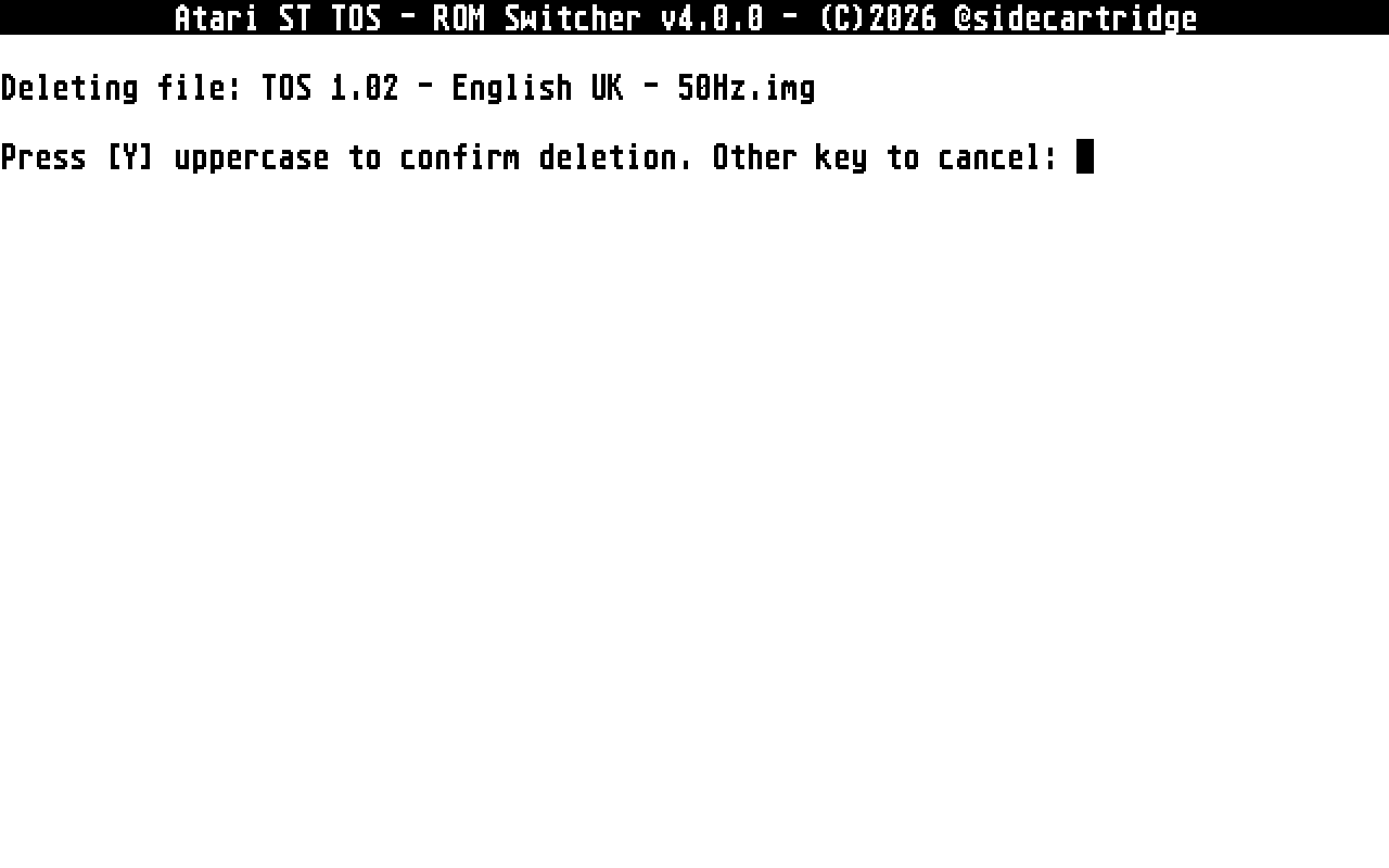 Deleting a TOS image