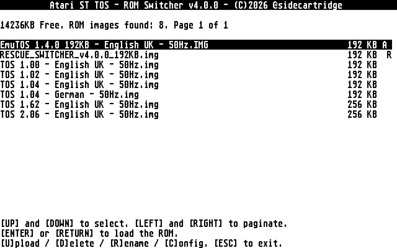 The SWITCHER's list of TOS images